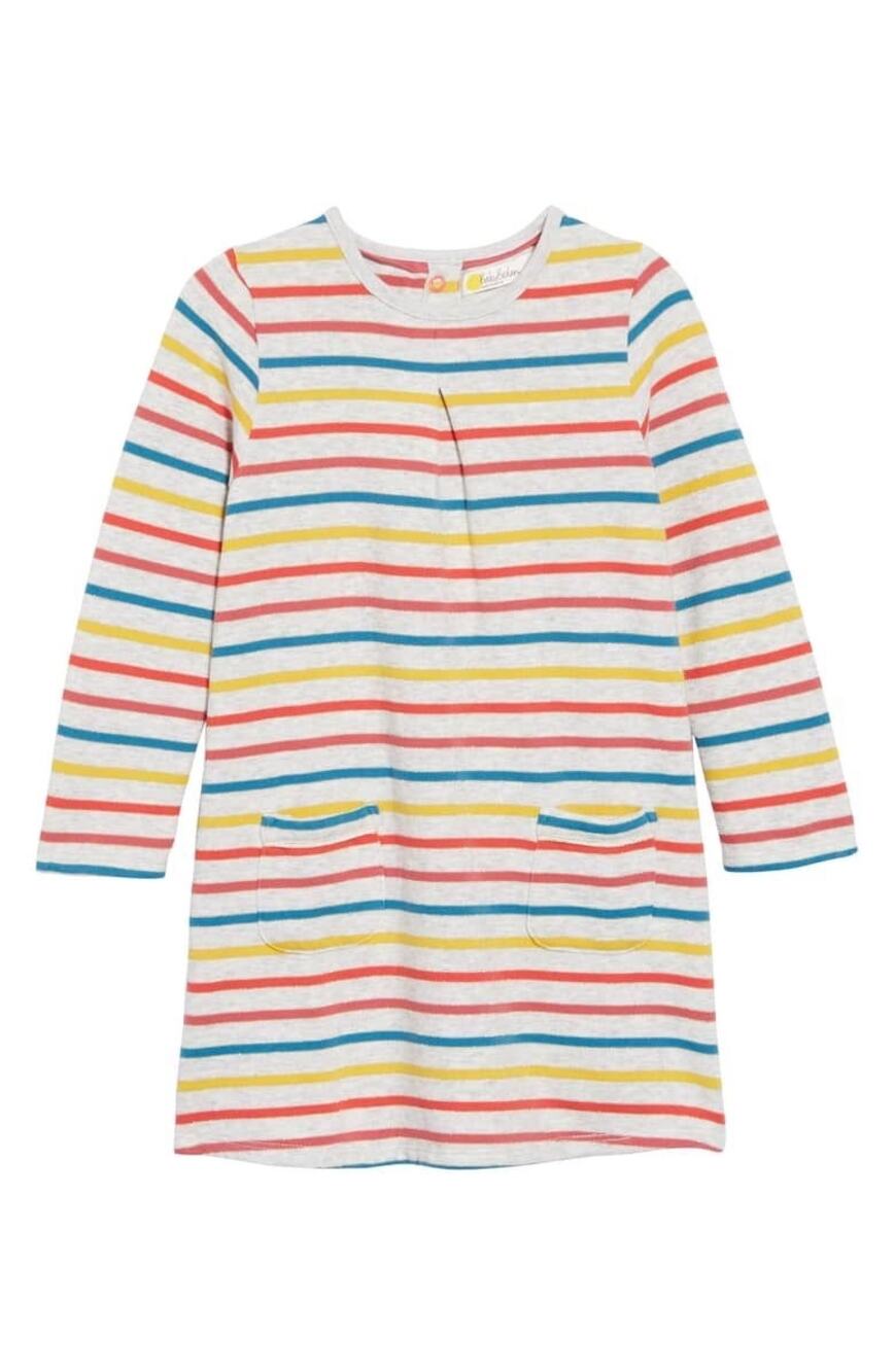 Baby Boden Striped Dress - Warm Cotton Blend (6-12 Months)